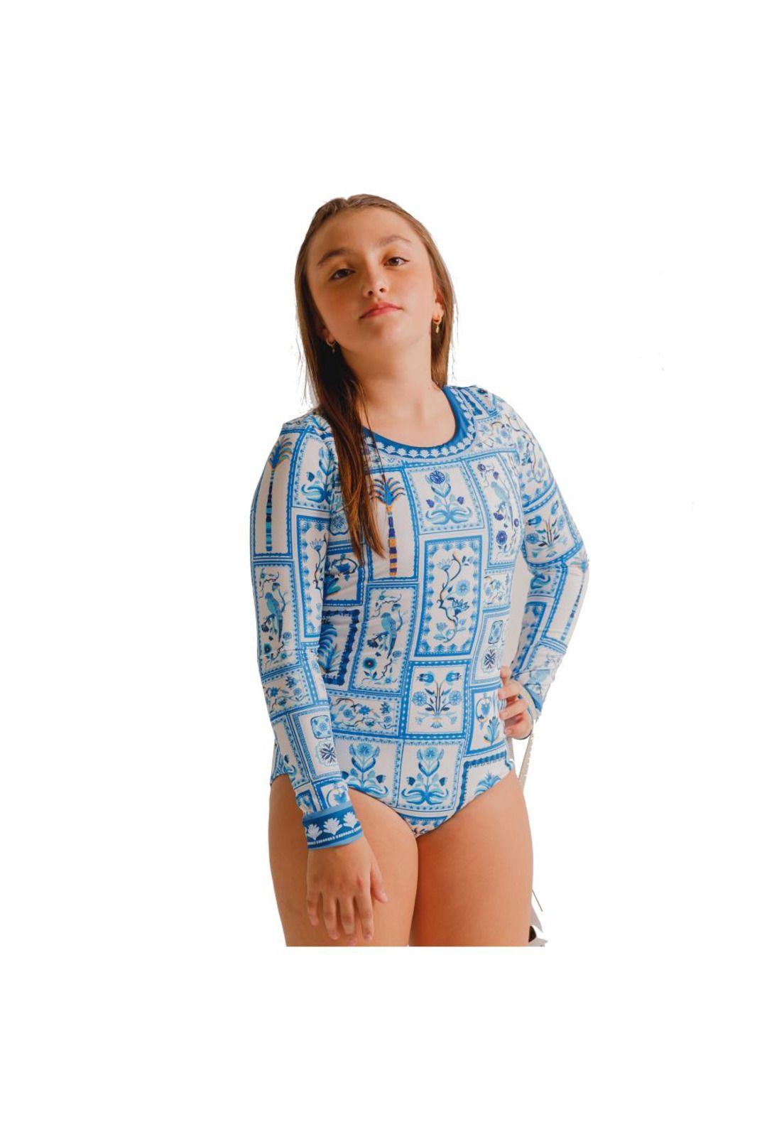 Traje De Baño Colombiano Premium Rosseta Barú Para Niña-2