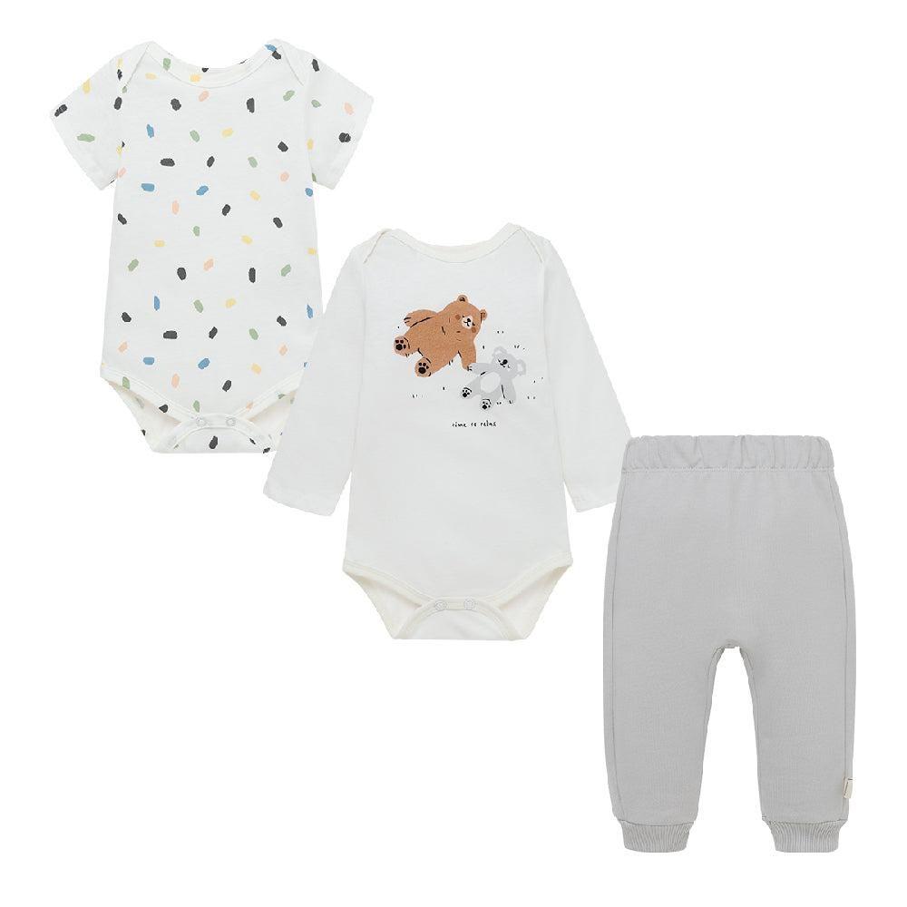 Conjunto pantalón buzo, bodys para recién nacidos-0