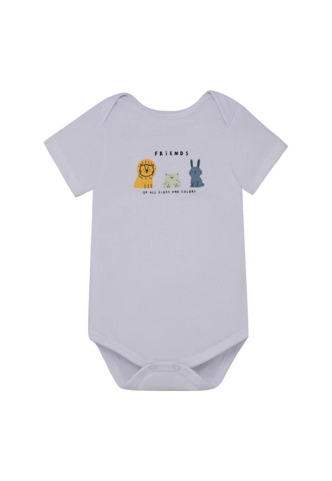 Conjunto pijama body con pantalón y poleron para recién nacido unisex-2