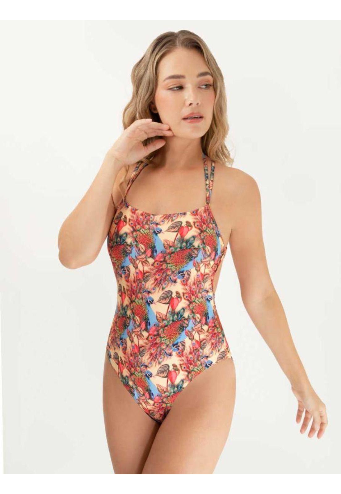 Traje De Baño Colombiano Verano Mandarina-0