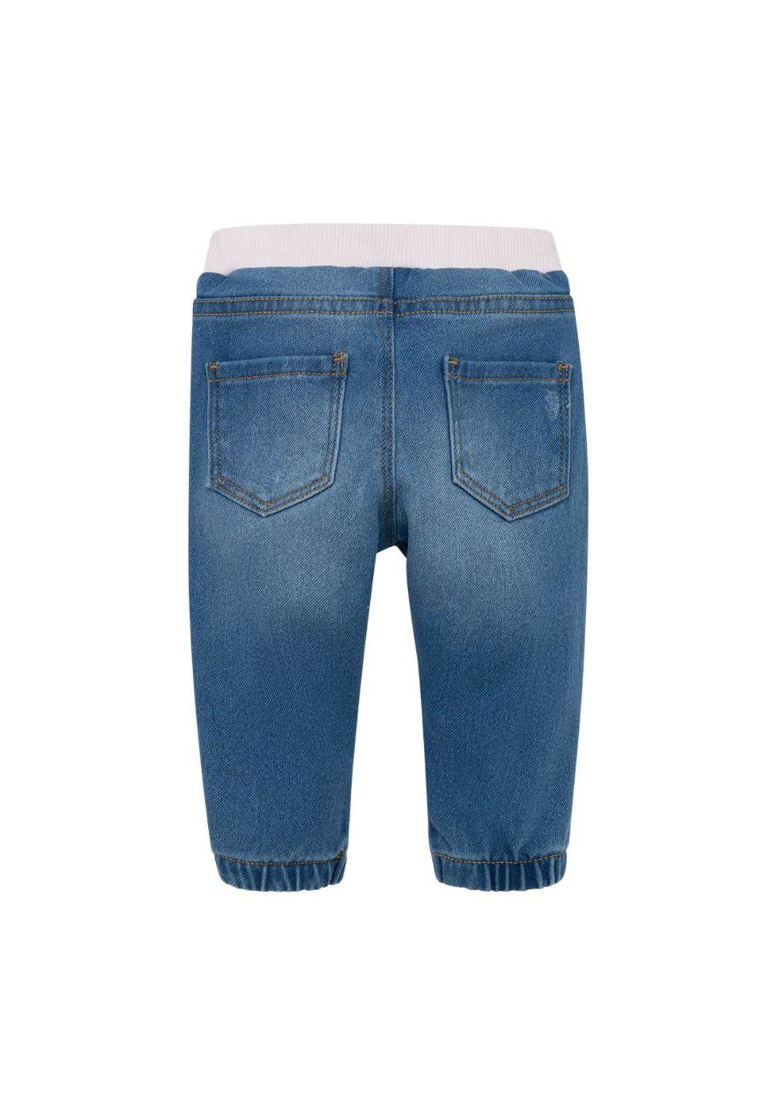 Pantalón en denim para recién nacida niña-1