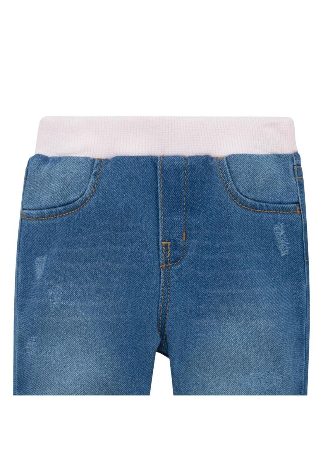 Pantalón en denim para recién nacida niña-2