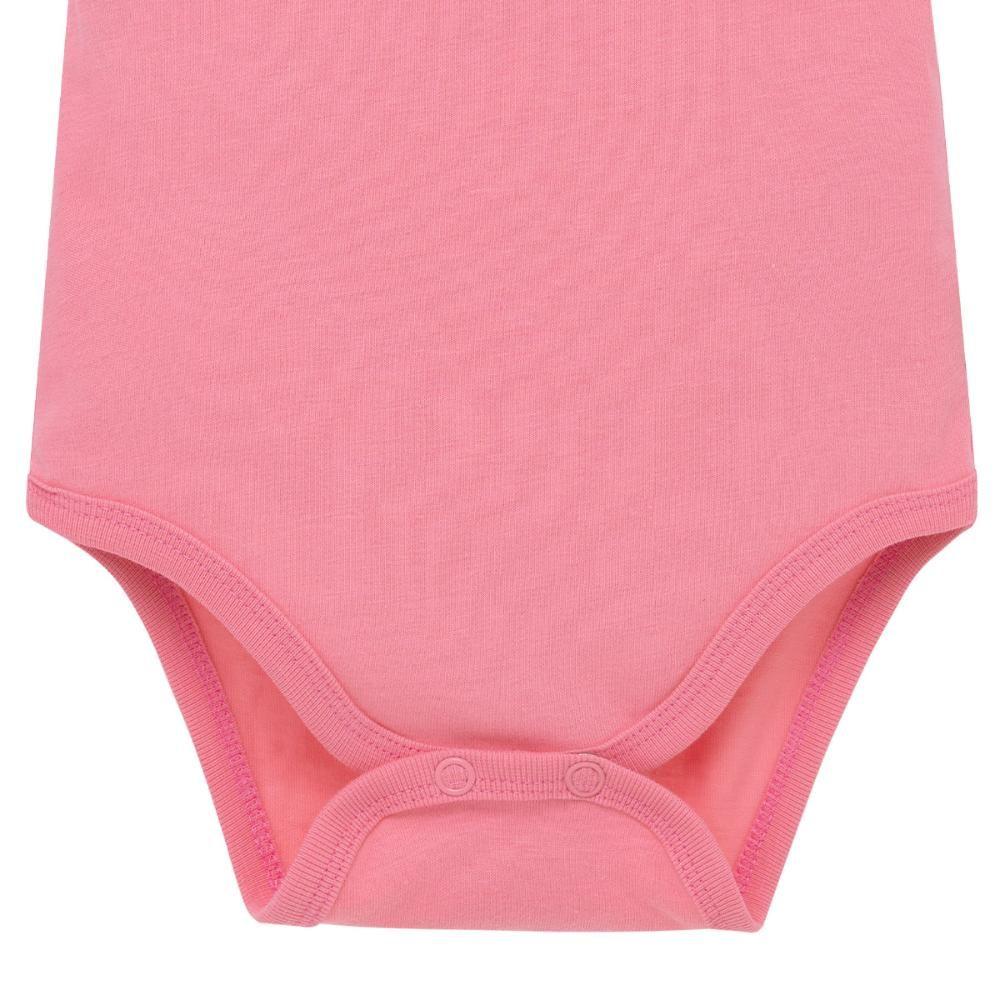 Body manga corta bolero en cuello para recién nacida niña-3