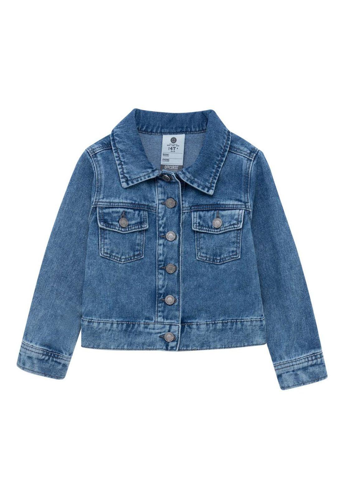 Chaqueta en denim para bebé niña-0