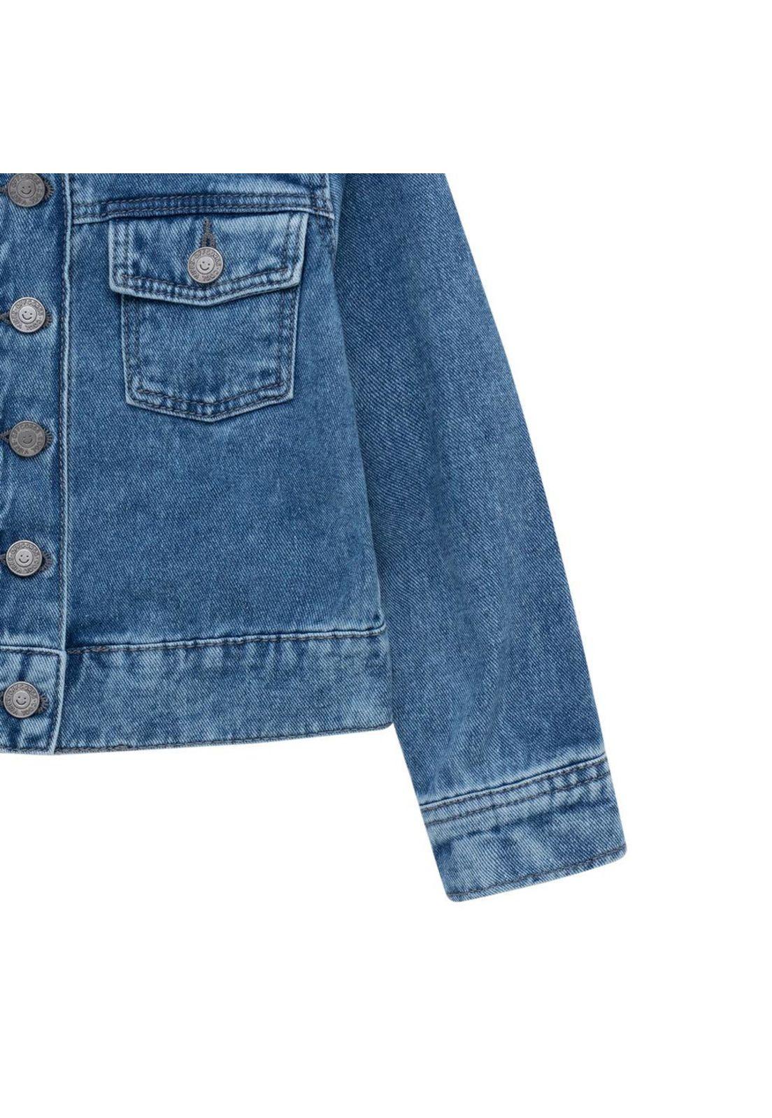 Chaqueta en denim para bebé niña-3