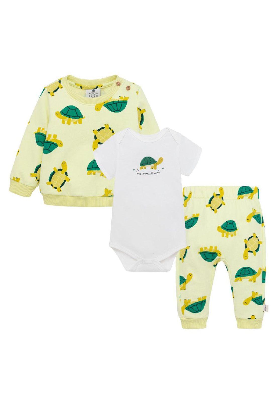 Conjunto buzo y body manga corta para recién nacido niño-0