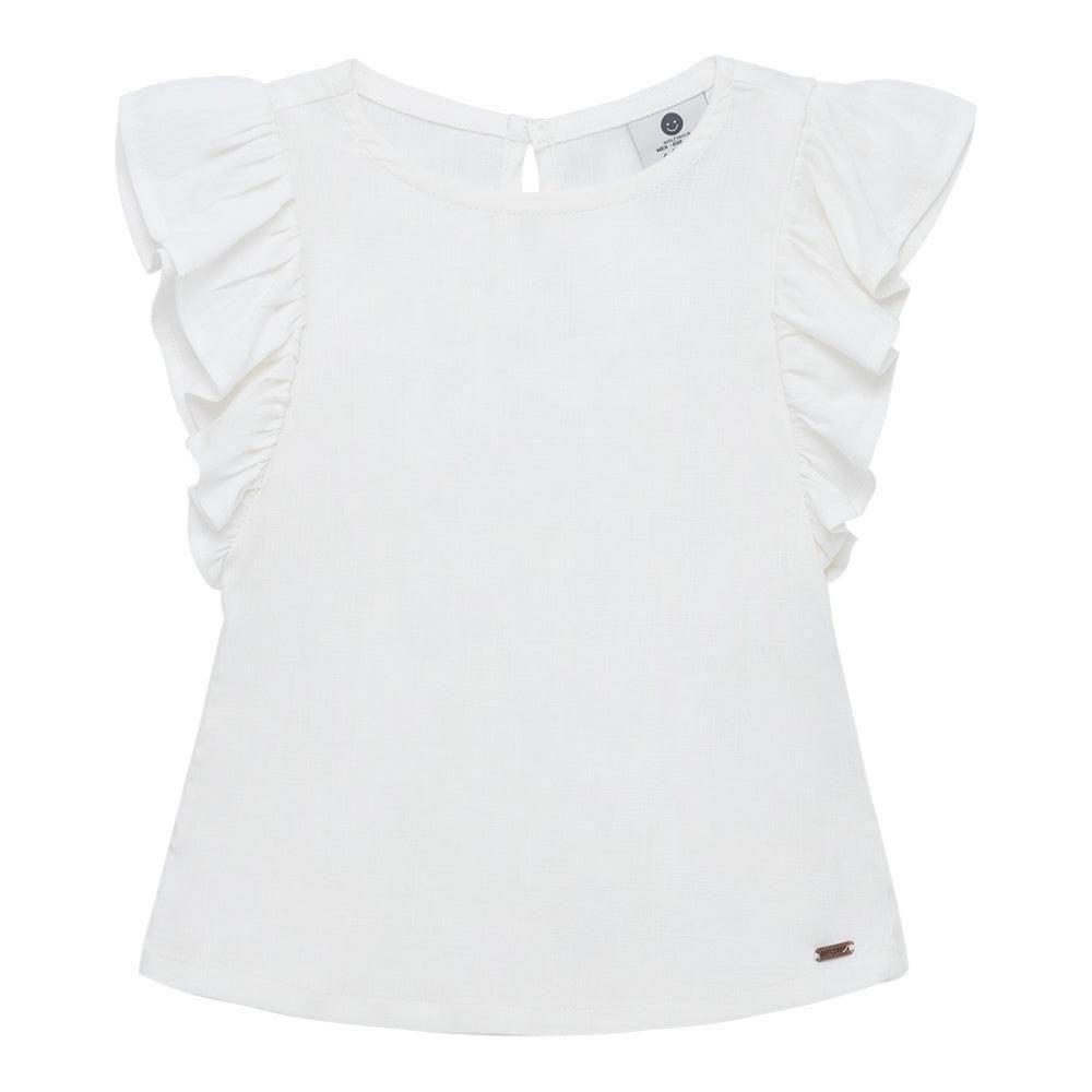 Polera manga corta con boleros para bebé niña-0