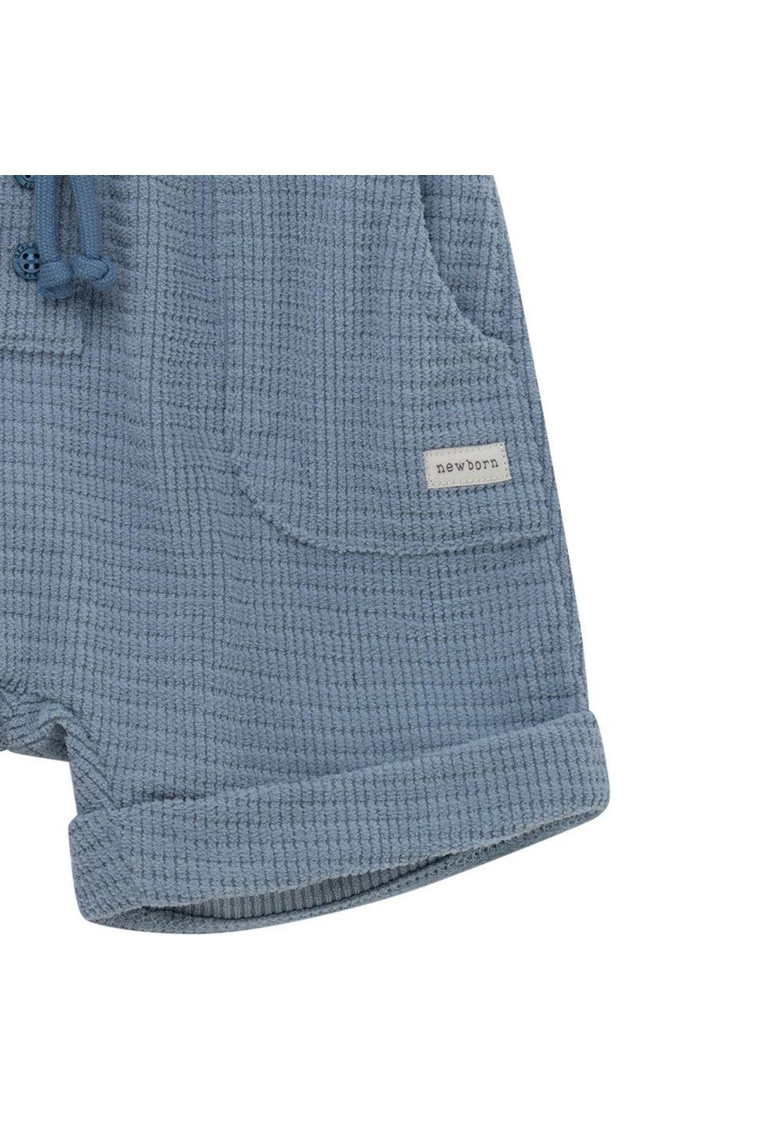 Bermuda con cordón ajustable para recién nacido niño-3
