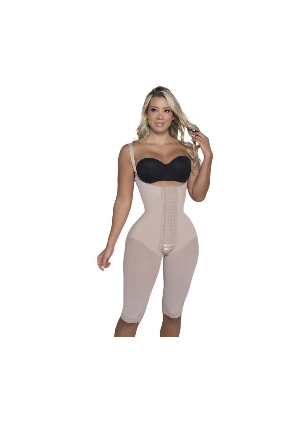 Faja Larga PaoPink Reloj de Arena 4 Hileras Broches-0