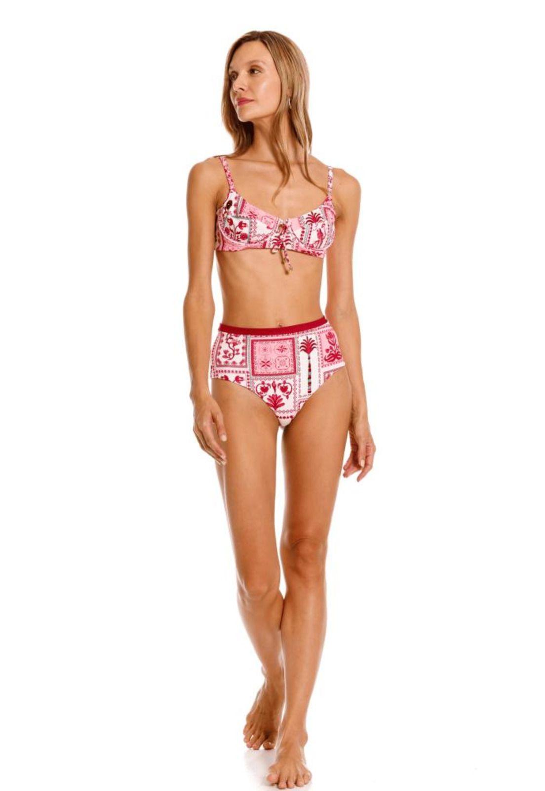 Conjunto Bikini Rosseta de Lujo Colombiano Calzón Tiro Alto-4