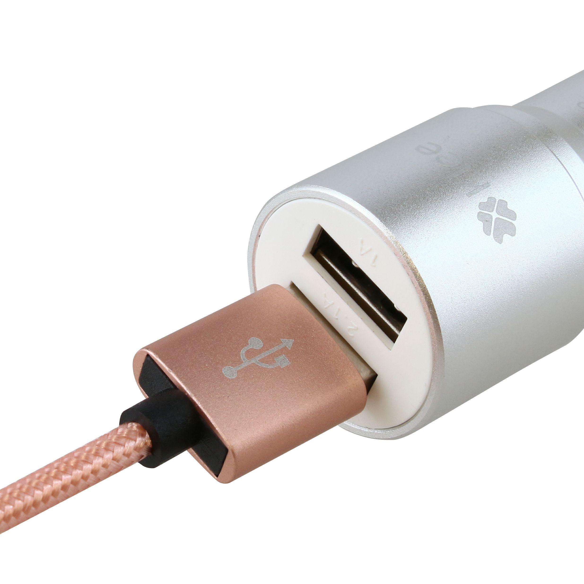 Cargador Auto Dual USB + Cable USB Doble Tipo C-3