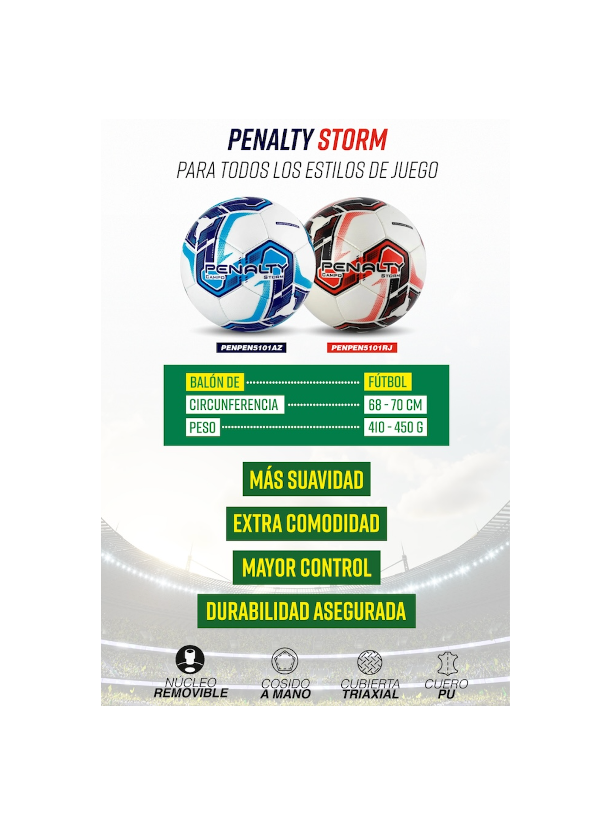 Balon De Futbol Penalty Storm-7