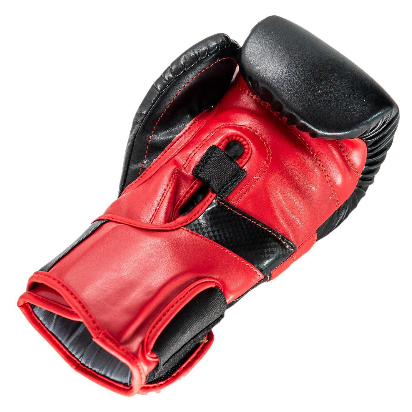 Guante De Box Pu K.O Negro-Rojo Talla 10 onzas-1
