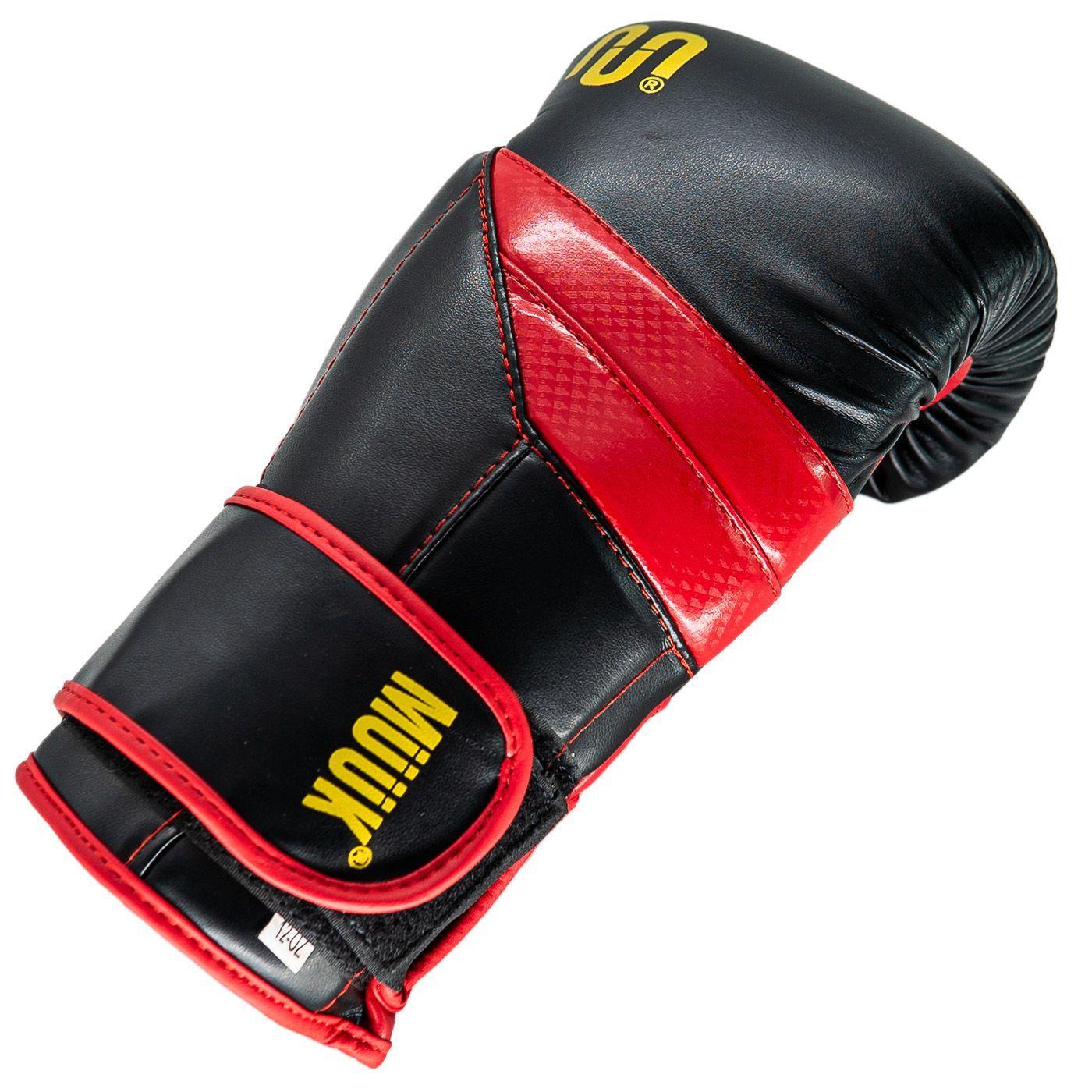 Guante De Box Pu K.O Negro-Rojo Talla 10 onzas-3