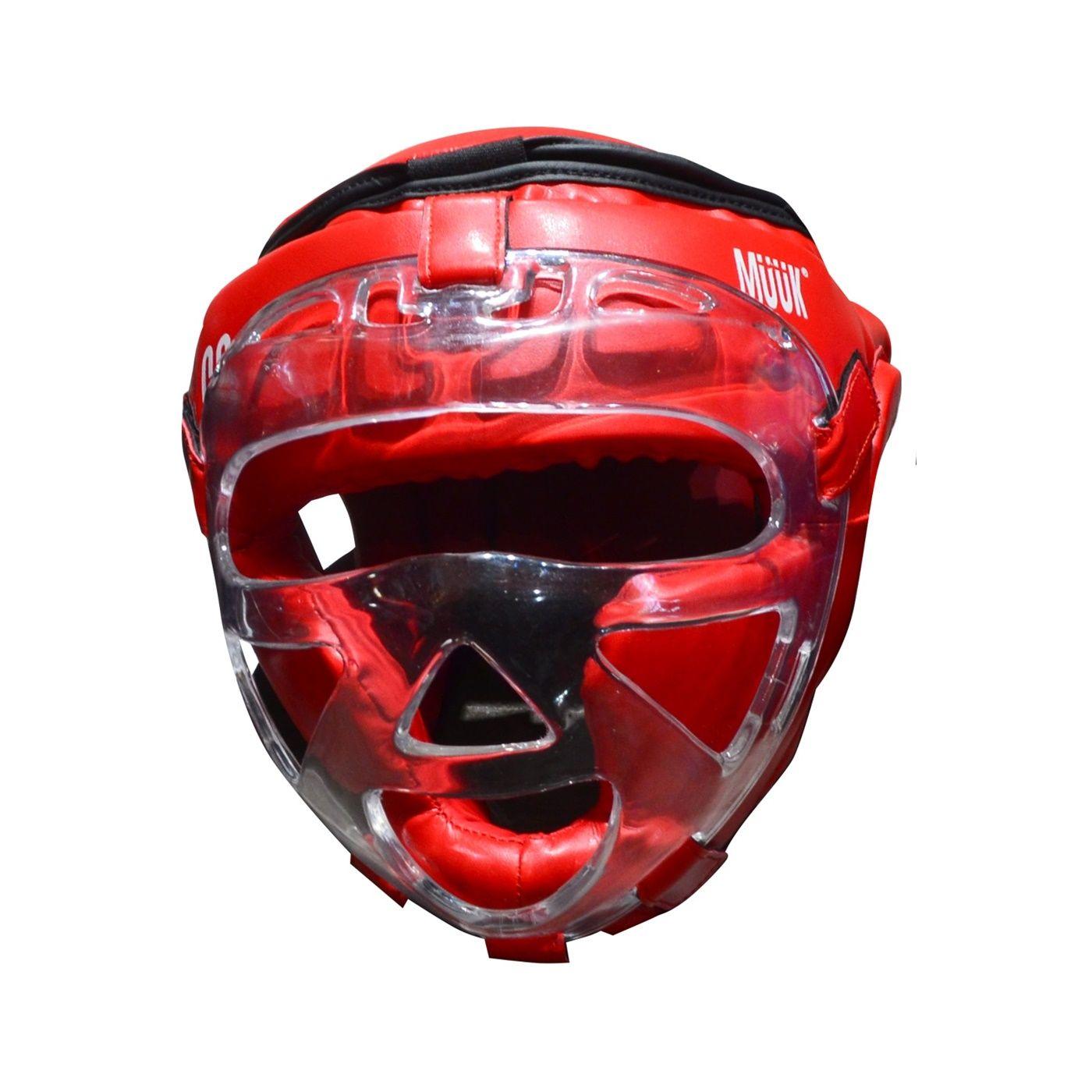 Cabezal De Artes Marciales Con Mica Muuk Rojo Talla M-0