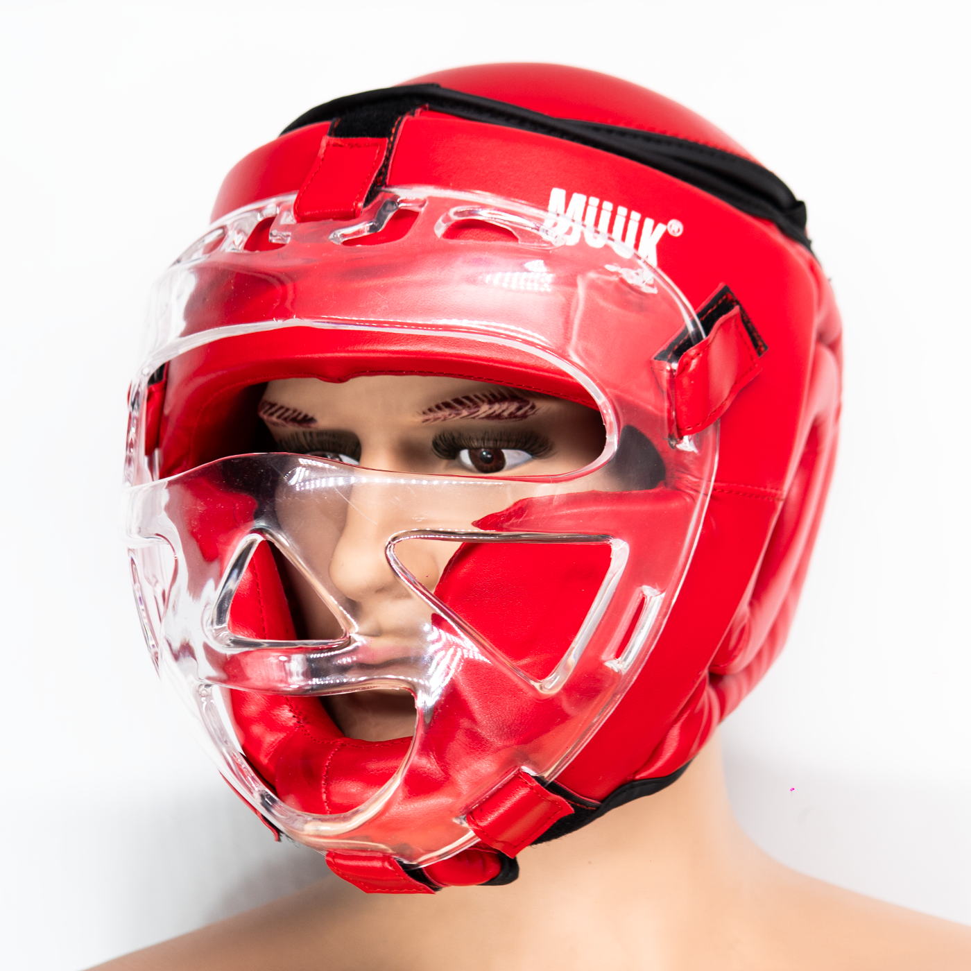 Cabezal De Artes Marciales Con Mica Muuk Rojo Talla M-1