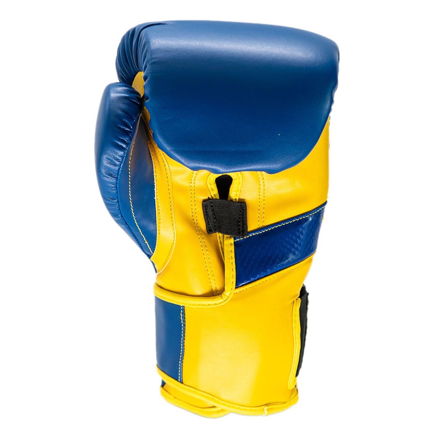 Guante De Box Pu K.O Azul-Amarillo Talla 14-4
