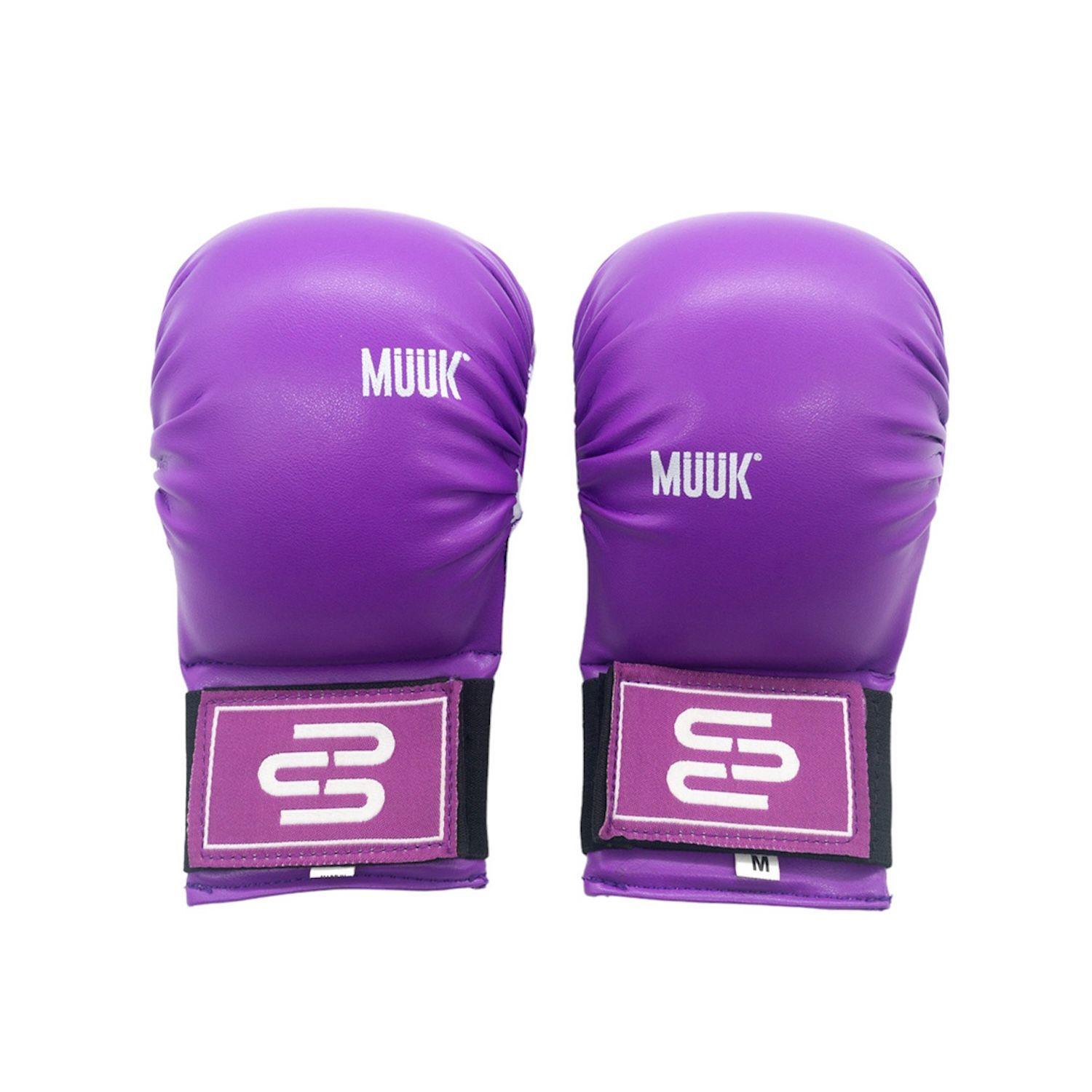 Guantillas Karate Muuk Palma Libre Par Guantes Purpura S-0
