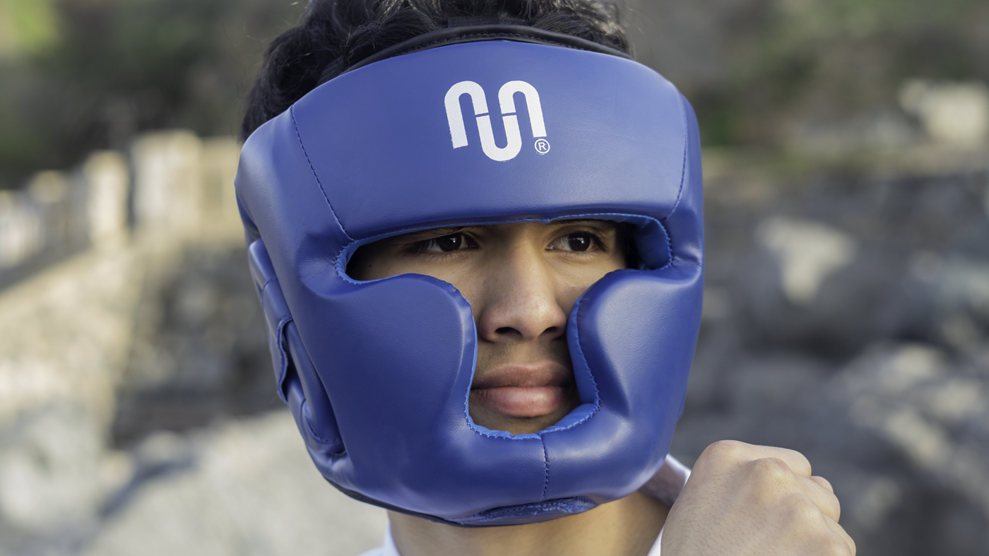 Cabezal De Boxeo Con Pomulo Muuk Azul Talla S-3