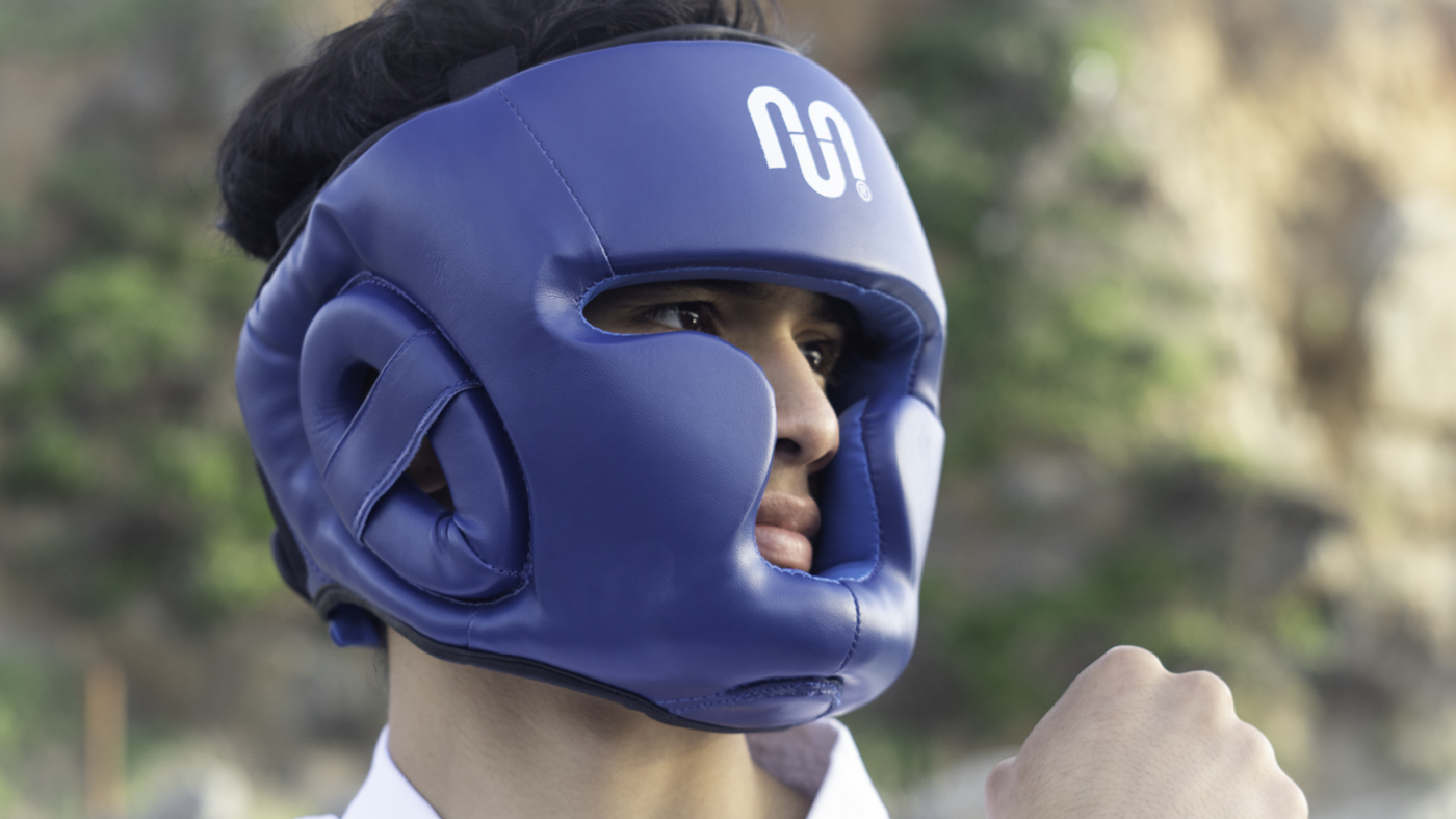 Cabezal De Boxeo Con Pomulo Muuk Azul Talla S-4