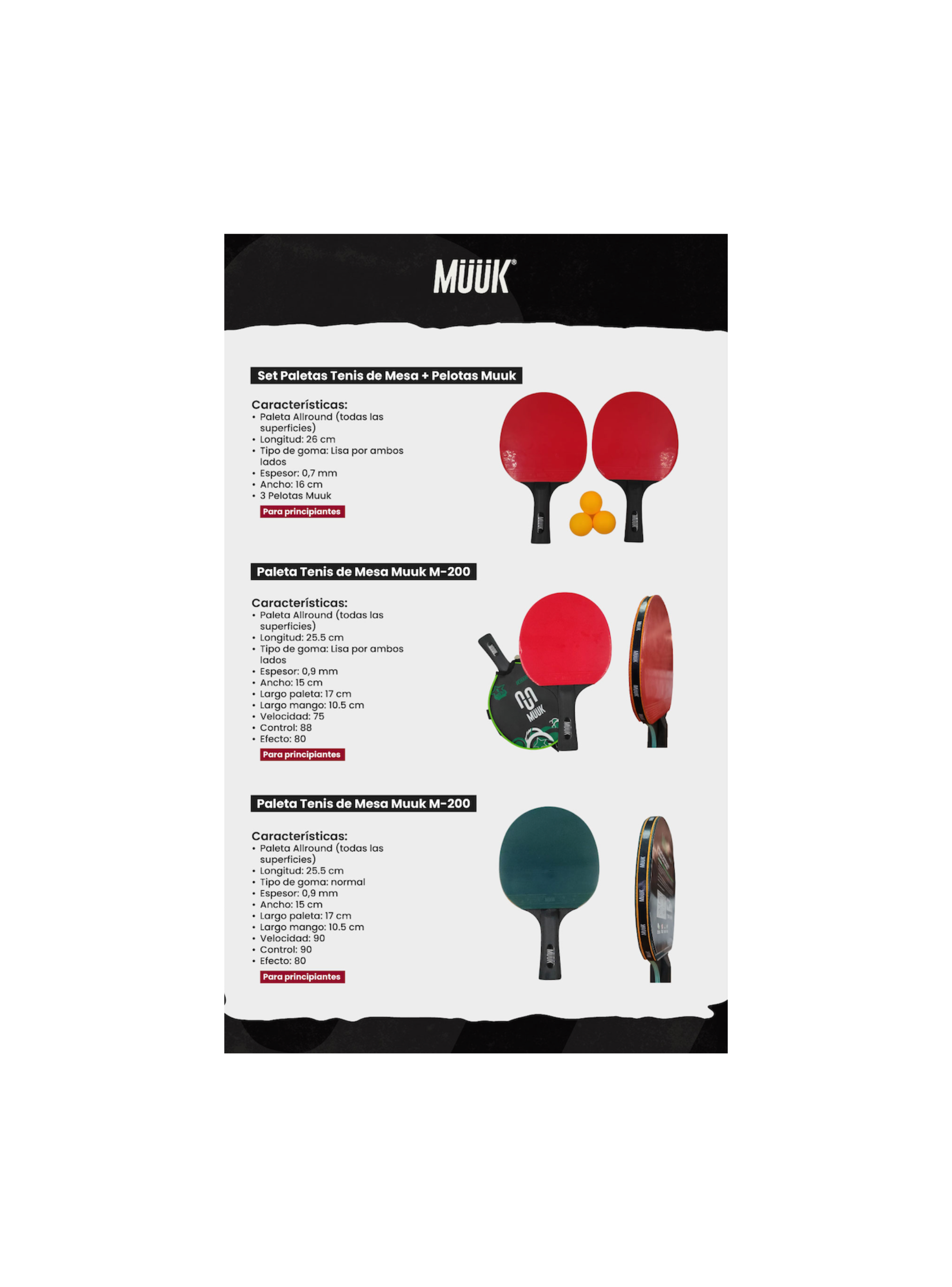 Paleta De Ping Pong Muuk 1 Estrella-7