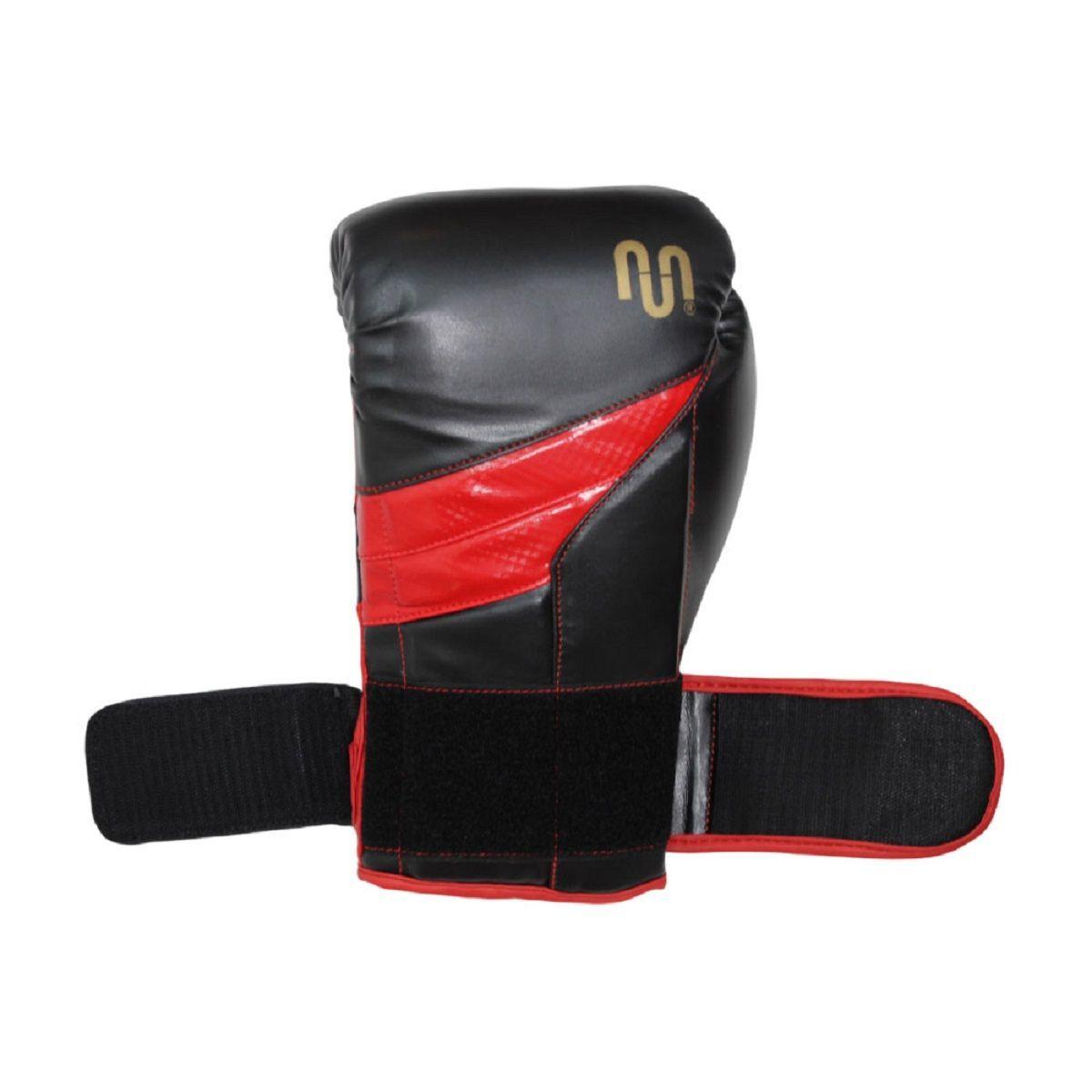 Guante De Box Pu K.O Negro-Rojo Talla 16 onzas-1