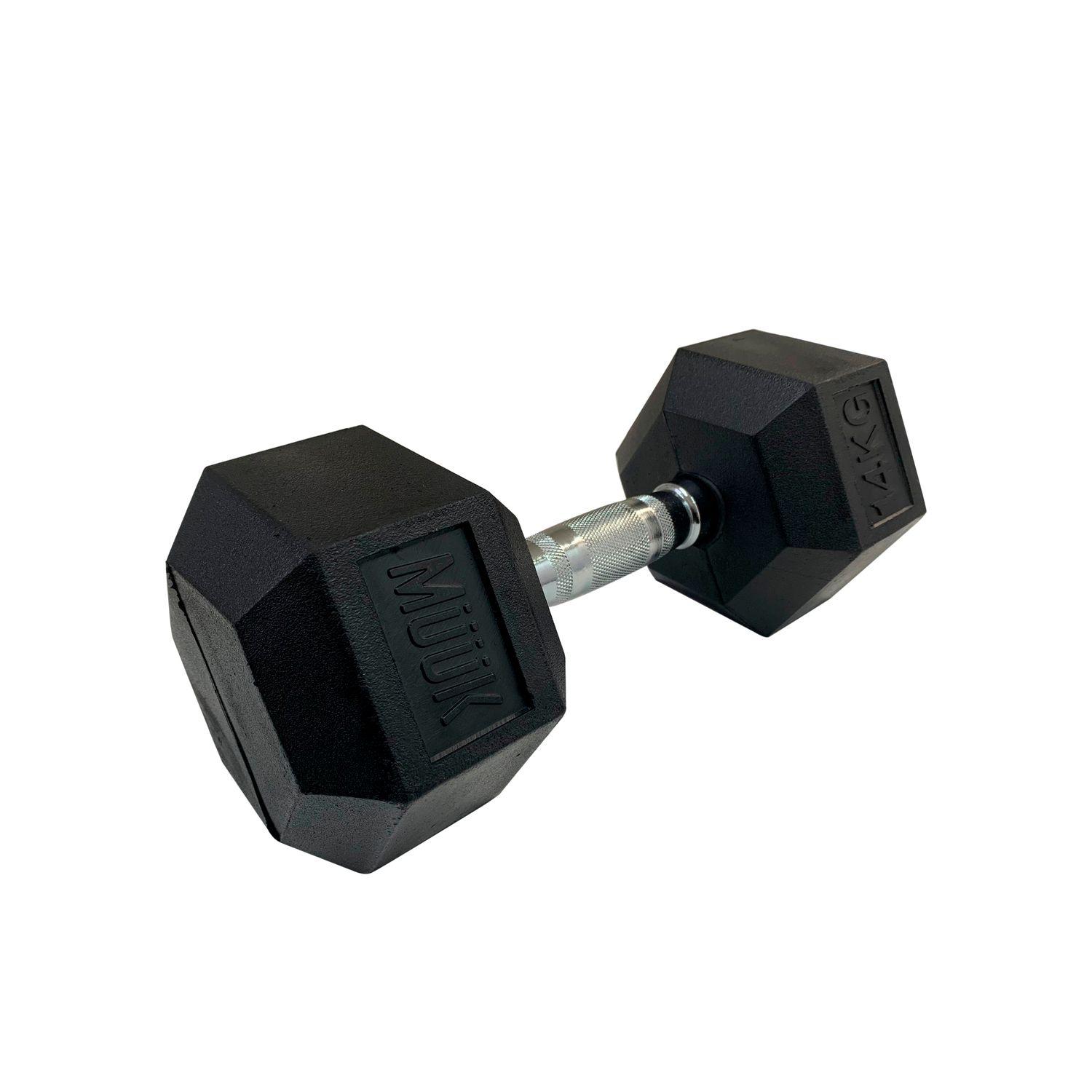 Mancuerna Hexagonal Muuk Goma 14Kg Talla 14 Kg-1