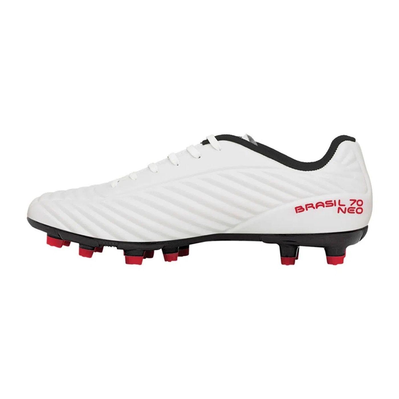 ZAPATO DE FUTBOL PENALTY BRASIL 70 NEO BLANCO/ROJO Talla 10,5-1