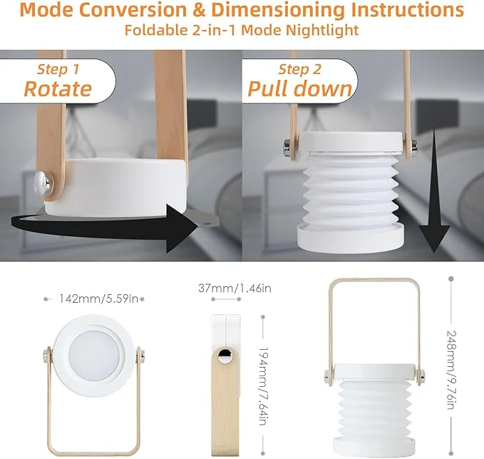 Lampara Led Portatil De Mesa Plegable Multifuncional Camping-6
