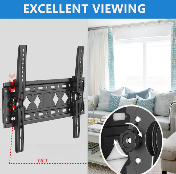 Soporte Fijo Para TV  Monitor de 26 hasta 65 Pulgadas Negro-3