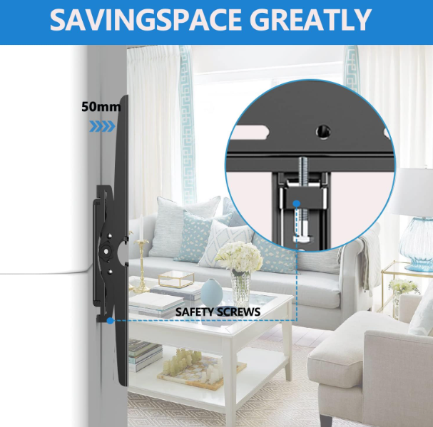 Soporte Fijo Para TV  Monitor de 26 hasta 65 Pulgadas Negro-4
