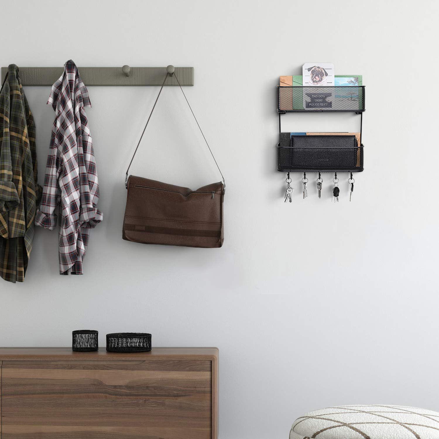 Cesta Organizador Estante Metal 2 Niveles Soporte Adhesivo-2