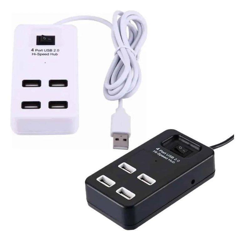 Hub 4 Puertos Multi Usb 2.0 Switch 1.2 Metros Luz Led Indica-3