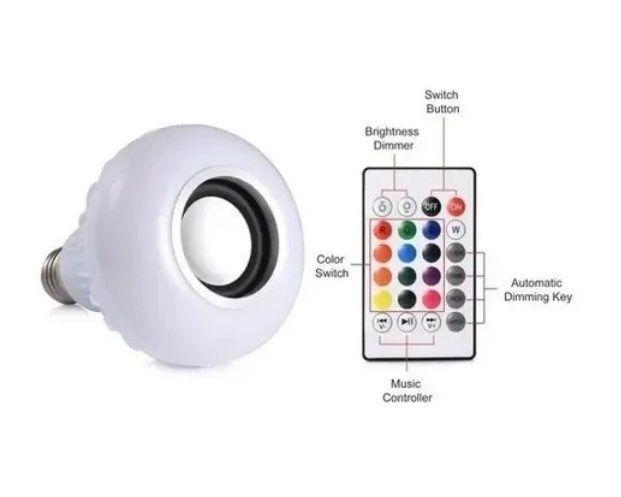Ampolleta Parlante Led Bluetooth Musica Multicolor Y Control-8