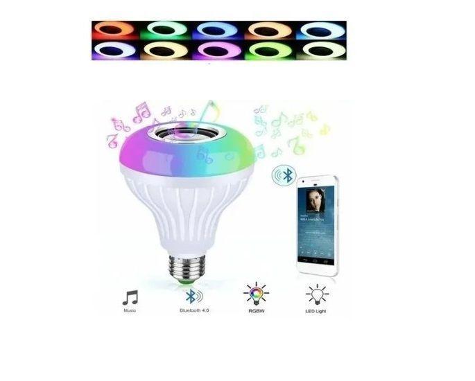 Ampolleta Parlante Led Bluetooth Musica Multicolor Y Control-18