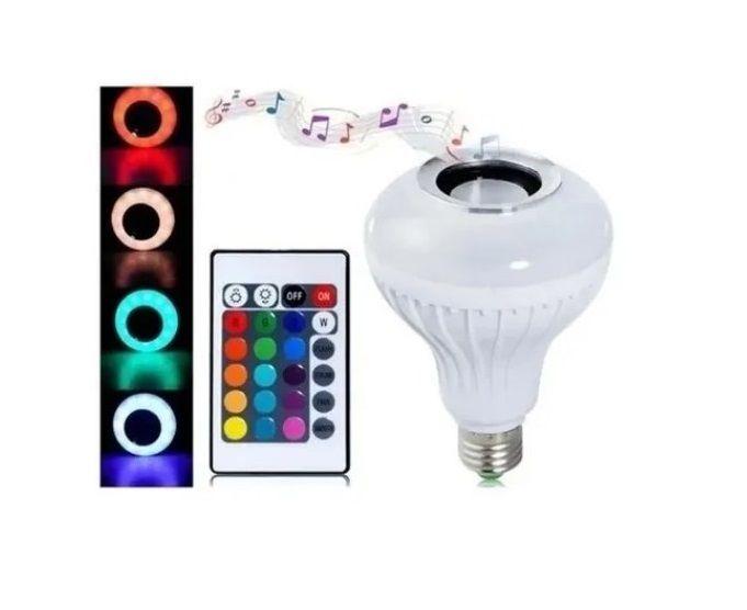 Ampolleta Parlante Led Bluetooth Musica Multicolor Y Control-2