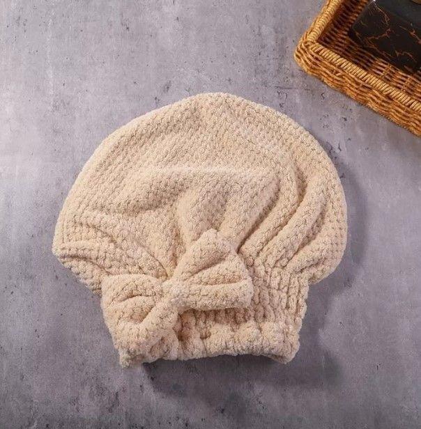 Gorro Toalla Microfibra Turbante Secar Cabello Ráp-1