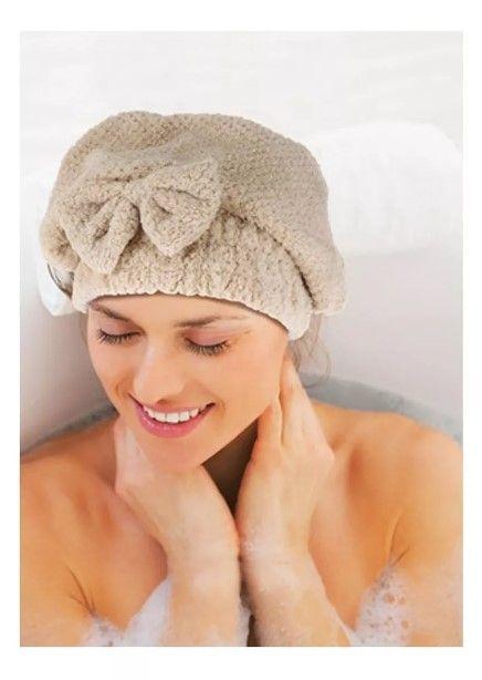 Gorro Toalla Microfibra Turbante Secar Cabello Ráp-5