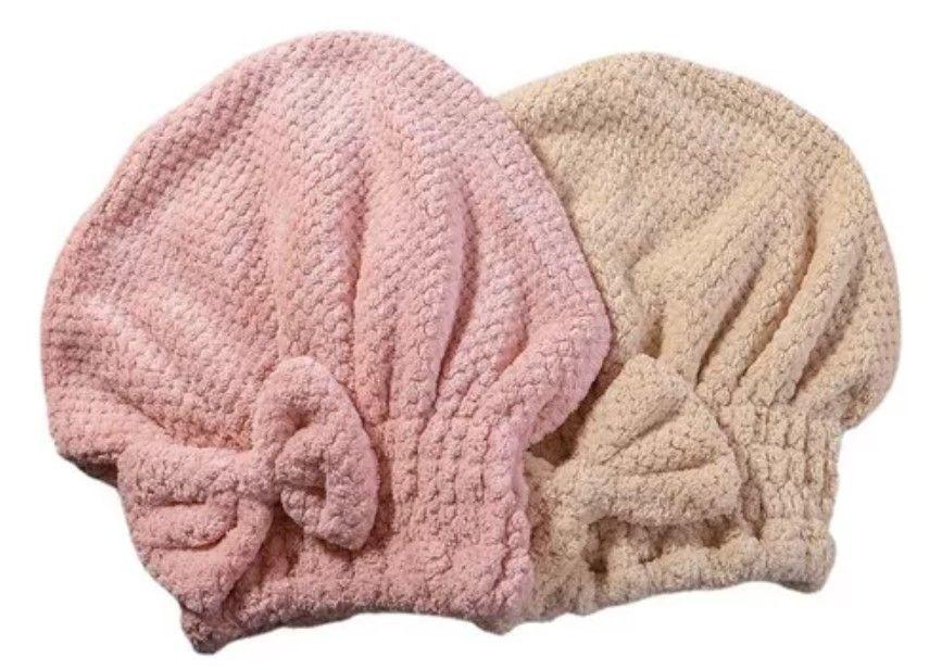 Gorro Toalla Microfibra Turbante Secar Cabello Ráp-4