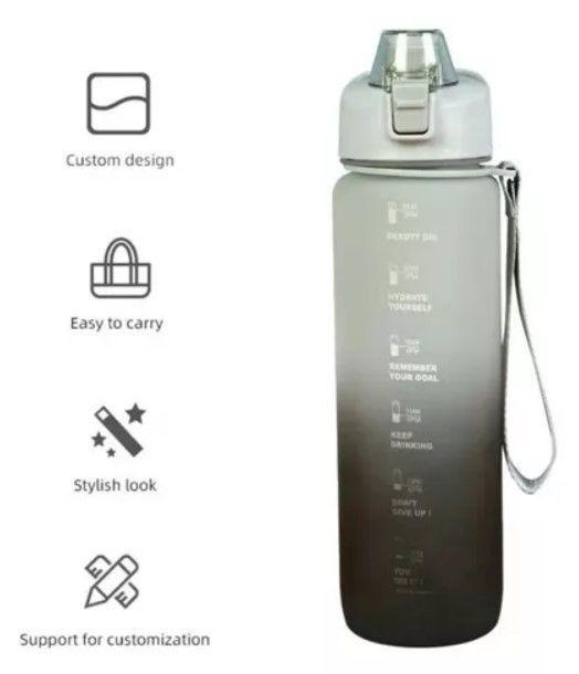 Botella De Agua Con Medidor Motivacional 1000 Ml-3
