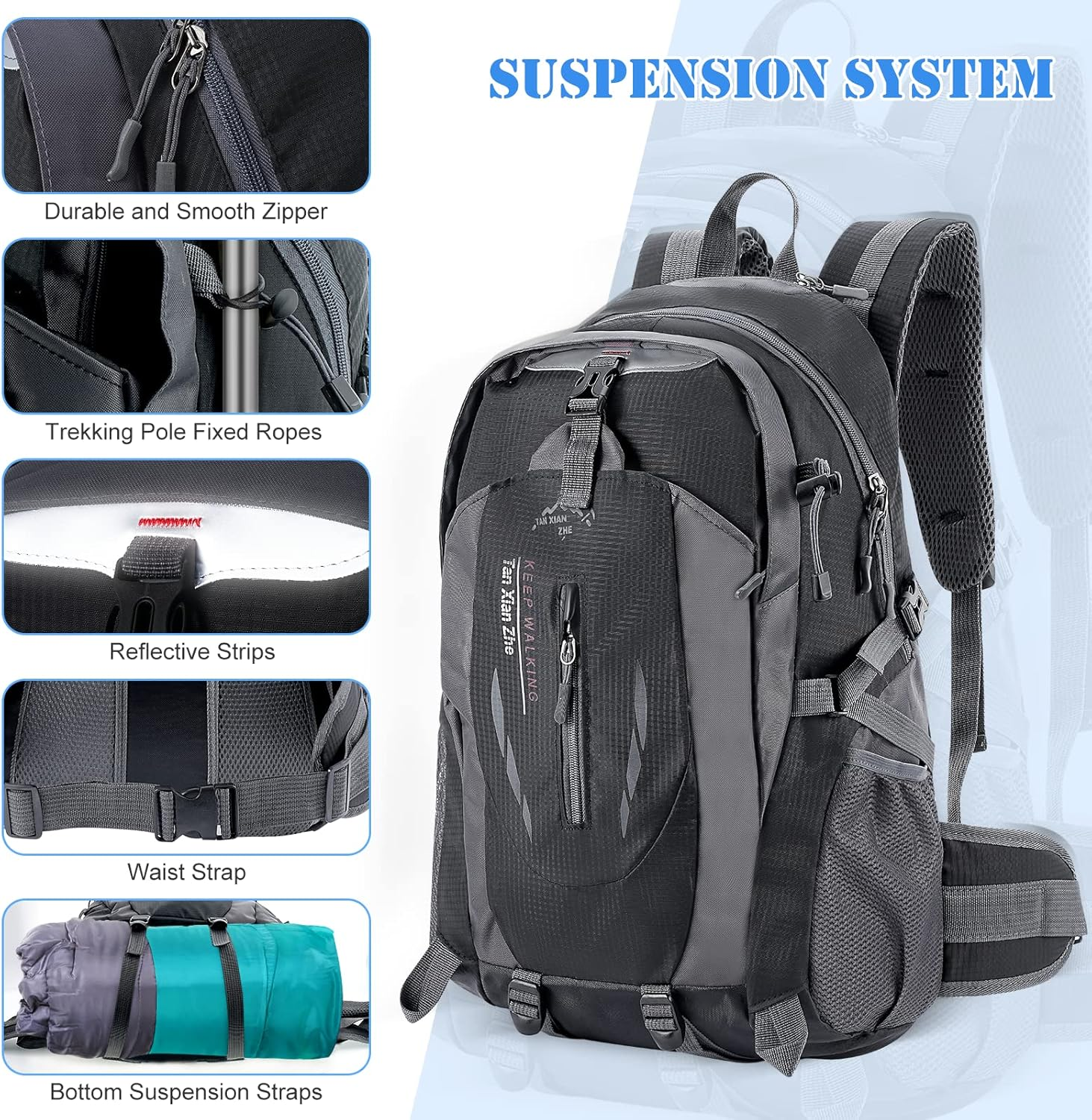 Mochila Impermeable 40 Litros Outdoor Camping-4