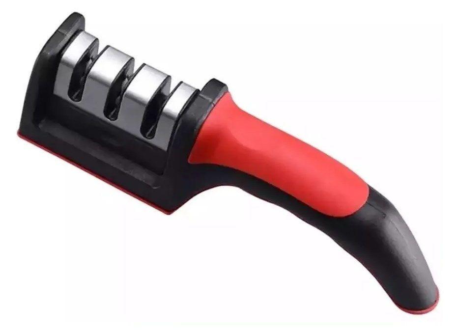 Afilador Amolador 3 En 1 Cuchillo Tijera Antideslizante Pro-2