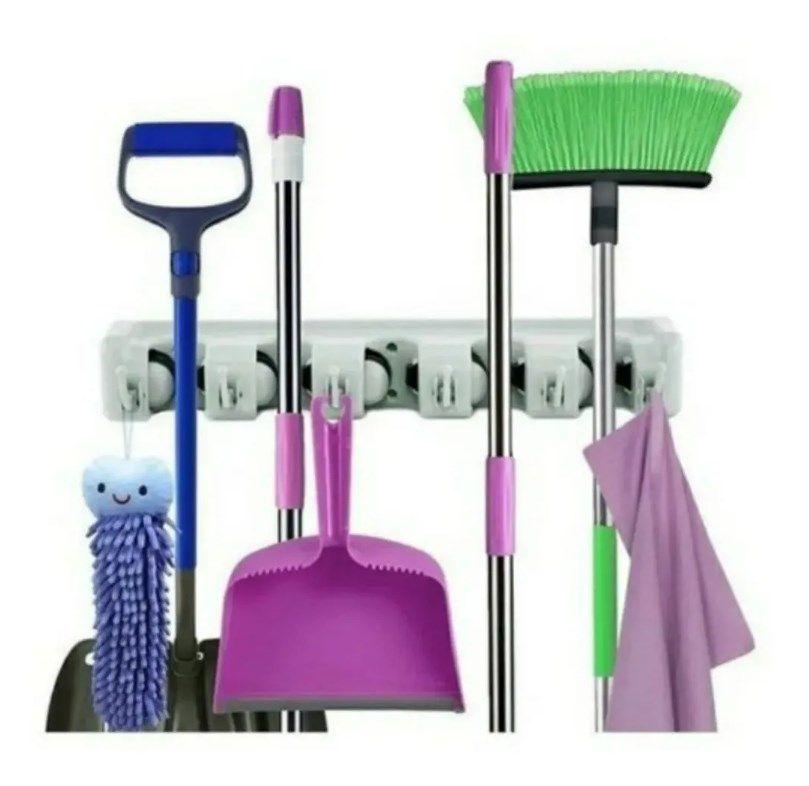 Organizador De Pared Escobas Accesorio Cocina Broom Holder-2