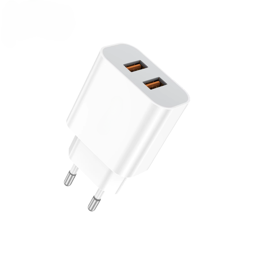 Cargador Rapido Enchufe Adaptador Pared Doble Puerto USB-2