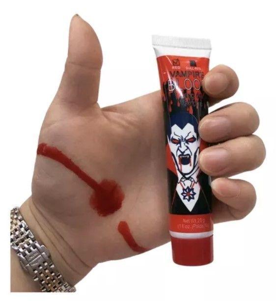 Sangre Artificial Cara Cuerpo Halloween Disfraz Vampiro 28g-0