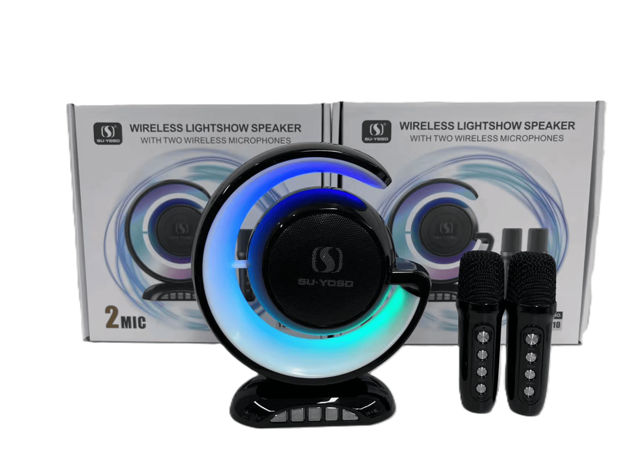 Parlante Karaoke Bluetooth Portatil YS-110 Micrófonos Luces-2