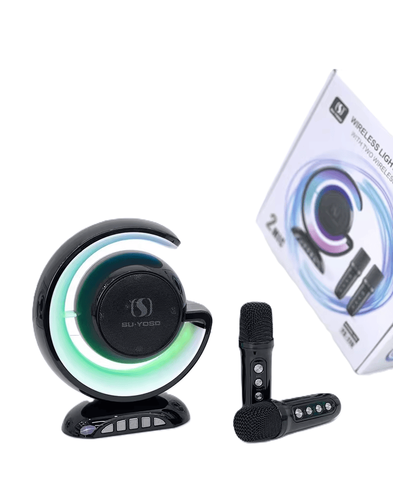 Parlante Karaoke Bluetooth Portatil YS-110 Micrófonos Luces-3