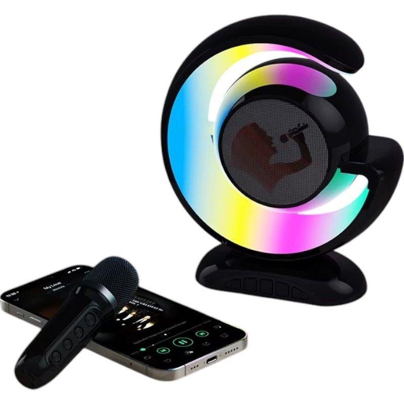 Parlante Karaoke Bluetooth Portatil YS-110 Micrófonos Luces-4