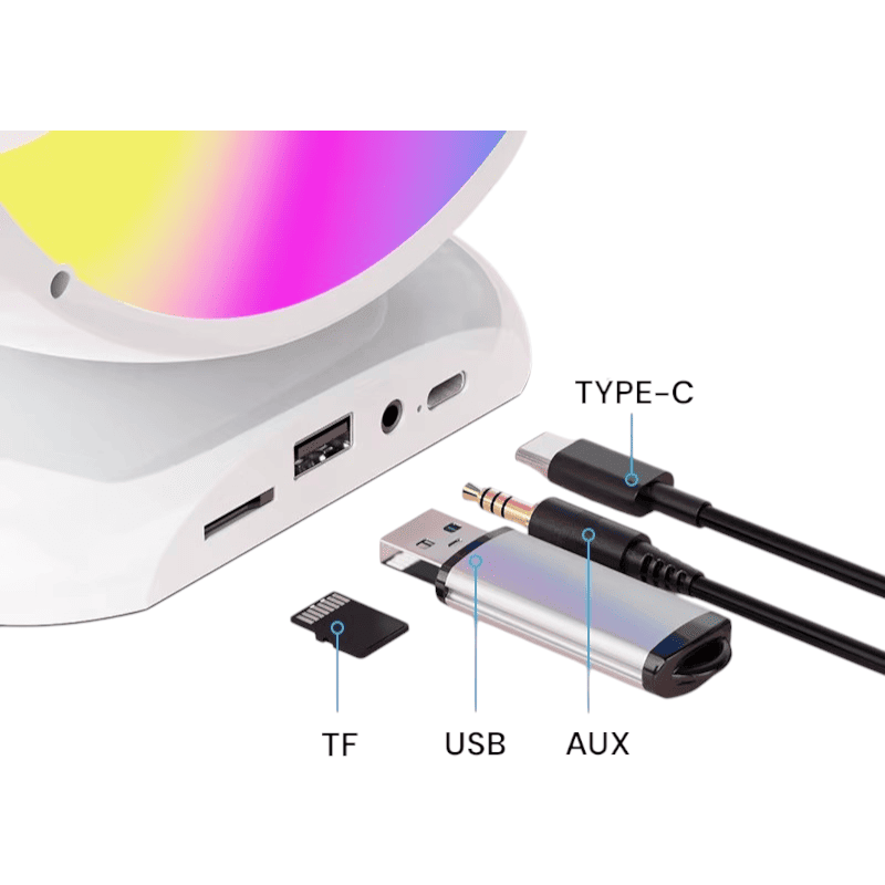Parlante Karaoke Bluetooth Portatil YS-110 Micrófonos Luces-5