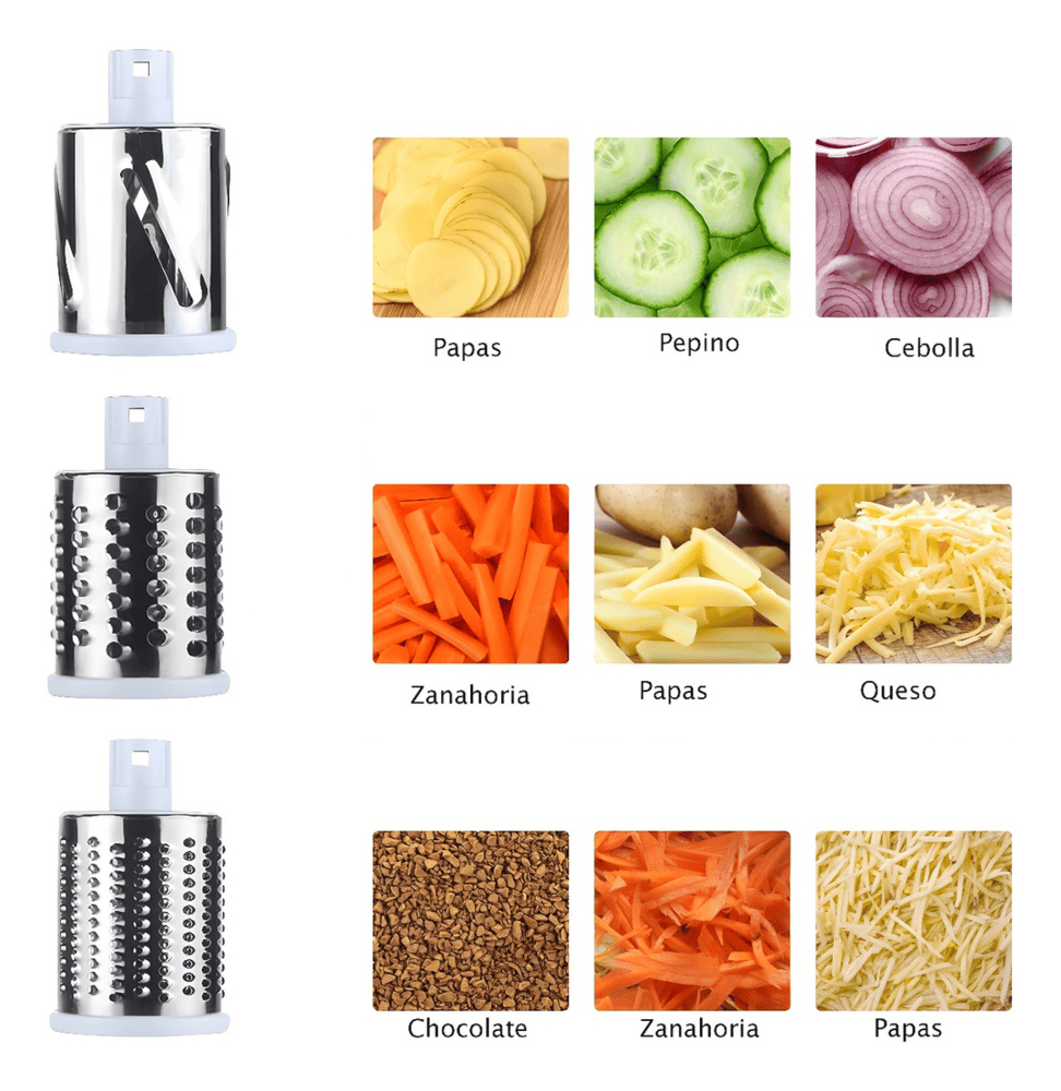 Cortador Picador Vegetales Multifuncional Rallador Cocina-4